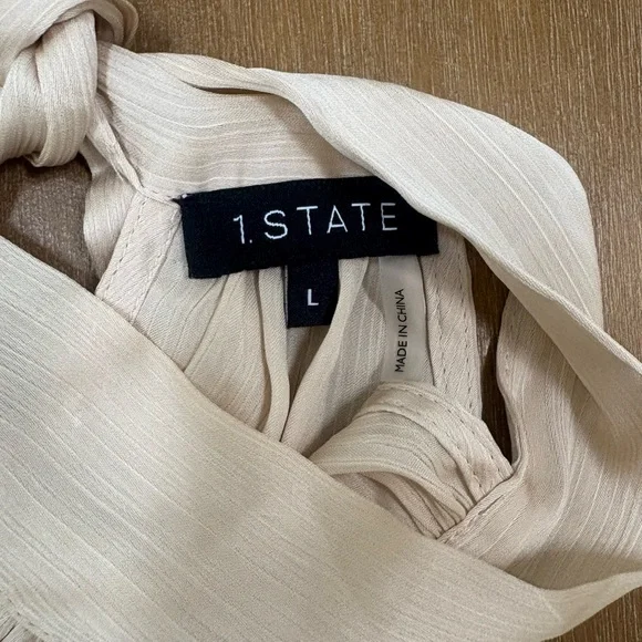 1. State Women's Cream Halter Blouse - Picture 3 of 6